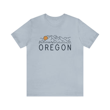 Buy light-blue Oregon T-Shirt - Retro Unisex Oregon Shirt