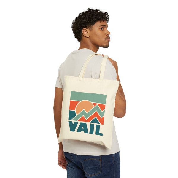 Vail, Colorado Cotton Canvas Vail Tote Bag
