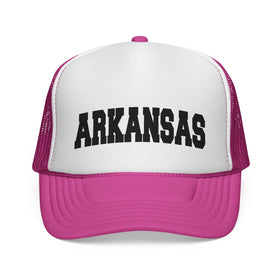 Buy pink Arkansas Retro Collegiate Style Trucker Hat