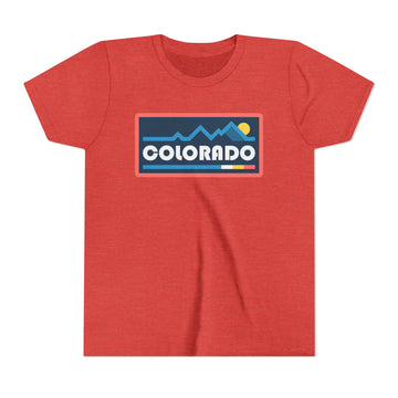 Buy heather-red Colorado Youth Graphic Tee - Kids T Shirt