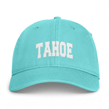 Buy chalky-mint Lake Tahoe, California Washed Baseball Cap - Vintage Coastal Comfort Colors