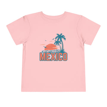 Buy pink Mexico Toddler T-Shirt - Retro Palm Tree Unisex Toddler Mexico Shirt