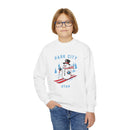 Park City, Utah Youth Crewneck Sweatshirt - Ski Snowman Unisex Kid's Park City, Utah Sweatshirt-6