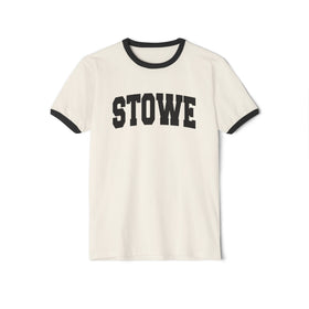 Stowe, Vermont Cotton Ringer Graphic Tee - Unisex Stowe T Shirt, Vintage Style Tee, Men's/Women's Tee - 0