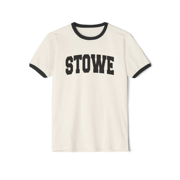 Stowe, Vermont Cotton Ringer Graphic Tee - Unisex Stowe T Shirt, Vintage Style Tee, Men's/Women's Tee - 0
