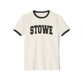 Stowe, Vermont Cotton Ringer Graphic Tee - Unisex Stowe T Shirt, Vintage Style Tee, Men's/Women's Tee