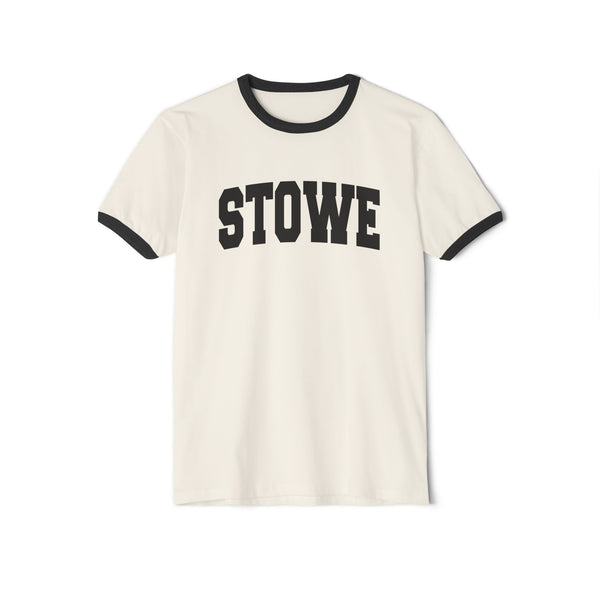 Stowe, Vermont Cotton Ringer Graphic Tee - Unisex Stowe T Shirt, Vintage Style Tee, Men's/Women's Tee