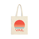 Vail, Colorado Retro 80s Cotton Canvas Vail Tote Bag-1