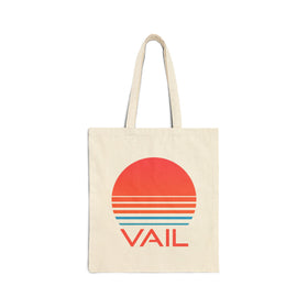 Vail, Colorado Retro 80s Cotton Canvas Vail Tote Bag