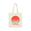 Vail, Colorado Retro 80s Cotton Canvas Vail Tote Bag