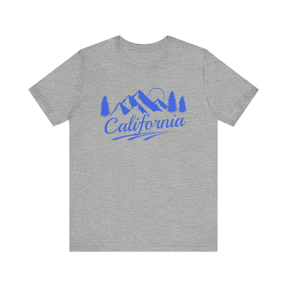 California T-Shirt - Retro Mountain Unisex California Shirt