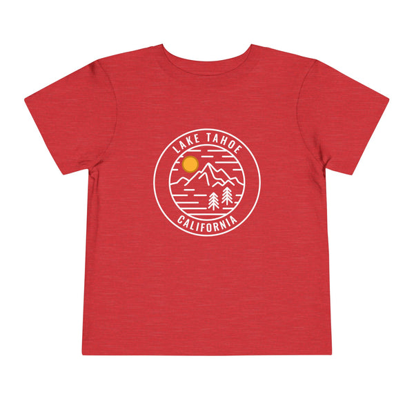 Lake Tahoe, California Toddler T-Shirt - Retro Mountain Toddler Lake Tahoe Shirt