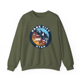 Buy military-green Park City, Utah Sweatshirt - Ski Lift Park City Crewneck Sweatshirt