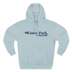 Buy blue-mist Premium Winter Park, Colorado Hoodie