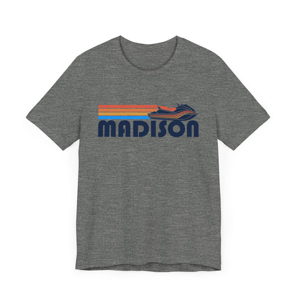 Madison, Wisconsin T Shirt - Retro Jetski PWC Graphic Tee