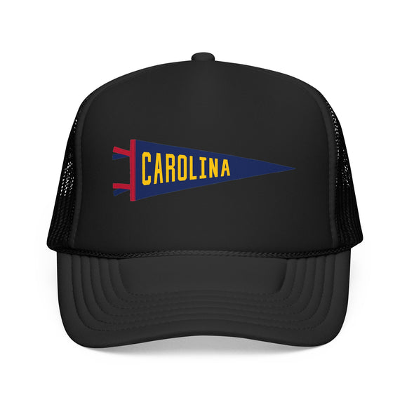 Carolina, North Carolina Pennant Trucker Hat — Retro Flag Foam Cap