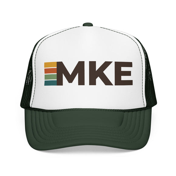 Milwaukee, Wisconsin Trucker Hat - MKE Abbr retro cap