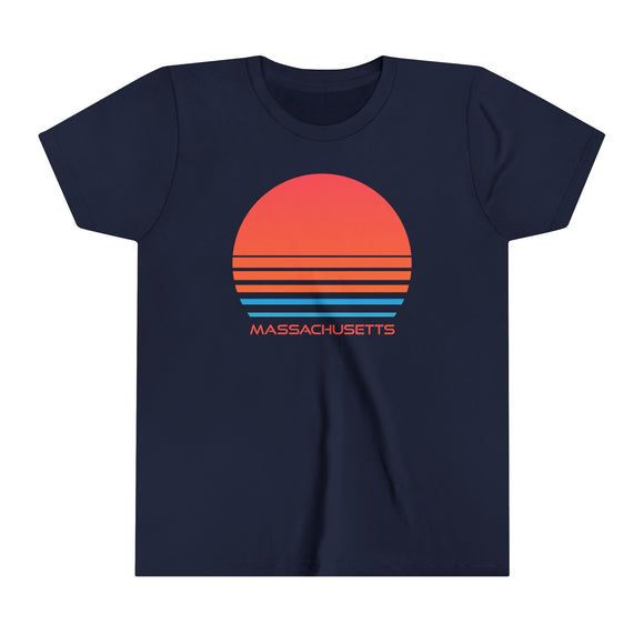 Massachusetts Youth Shirt - Retro 80s Massachusetts Kid's T-Shirt
