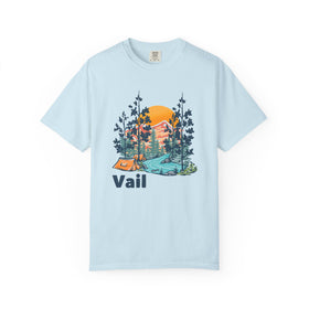 Buy chambray Vail, Colorado Graphic Tee, Comfort Colors Retro Unisex Vail T shirt