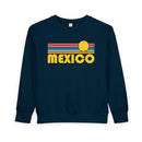 Mexico Toddler Sweatshirt - Retro Sun Mexico Toddler Crewneck Sweatshirt-4
