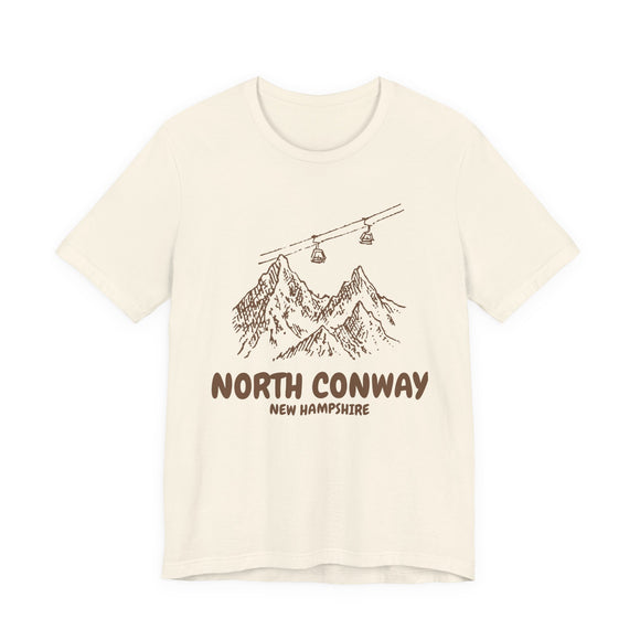 North Conway, New Hampshire Mountain T-Shirt — Vintage Gondola Ski Mountain Tee