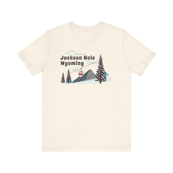 Jackson Hole, Wyoming T-Shirt - Retro Ski Mountain Gondola Unisex Jackson Hole Shirt