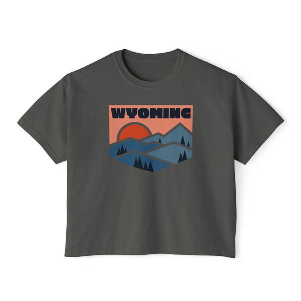 Women's Wyoming Boxy Graphic Tee - Slightly Cropped