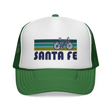 Santa Fe, New Mexico Retro Bike Trucker Hat - Vintage Style Santa Fe Cap - 0