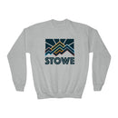 Stowe, Vermont Youth Sweatshirt - Unisex Kid's Stowe Crewneck Sweatshirt-2