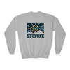 Stowe, Vermont Youth Sweatshirt - Unisex Kid's Stowe Crewneck Sweatshirt