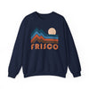 Frisco, Colorado Sweatshirt Retro Mountains, Frisco Unisex Graphic Crewneck