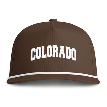 Colorado Embroidered Rope Hat - Vintage Sunwashed Rope Cap, Comfort Colors - 0