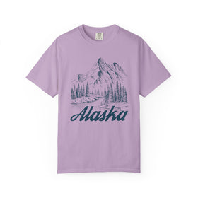 Buy orchid Alaska Graphic Tee - Mountain Illustration Alaska T Shirt