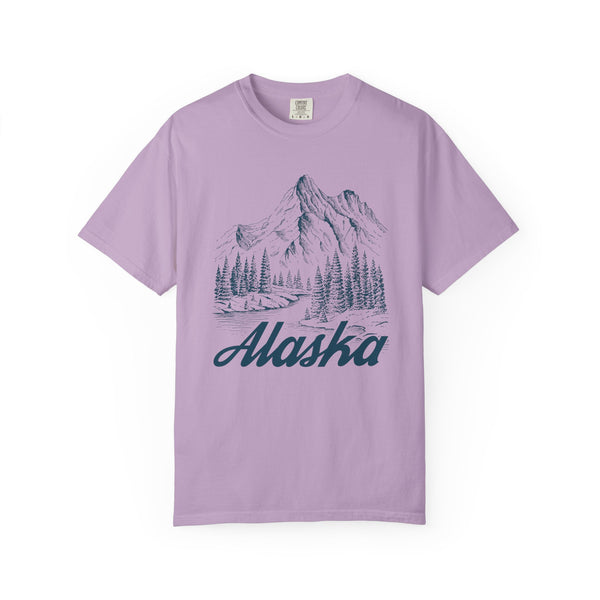 Alaska Graphic Tee - Mountain Illustration Alaska T Shirt
