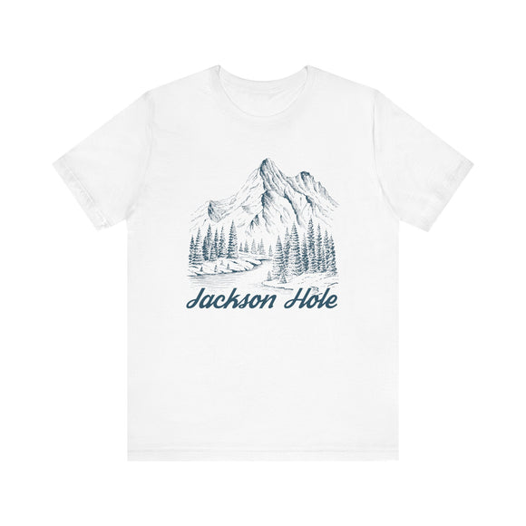 Jackson Hole, Wyoming Graphic Tee - Mountain Illustration Jackson Hole T Shirt