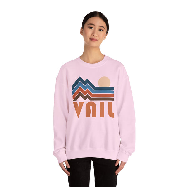 Vail, Colorado Sweatshirt Retro Mountains, Vail Unisex Graphic Crewneck