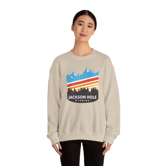 Jackson Hole, Wyoming Sweatshirt - Unisex Retro Crewneck Jackson Hole Sweatshirt