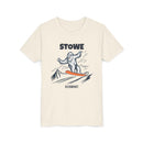 Stowe, Vermont Yeti Snowboard Youth Tee - Kids Skiing Shirt-1