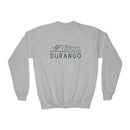 Durango, Colorado Youth Sweatshirt - Unisex Kid's Durango Crewneck Sweatshirt-1