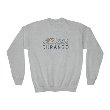 Durango, Colorado Youth Sweatshirt - Unisex Kid's Durango Crewneck Sweatshirt
