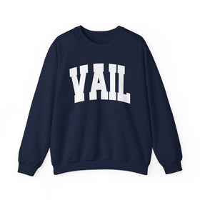 Buy navy Vail, Colorado Sweatshirt - Unisex Graphic Crewneck