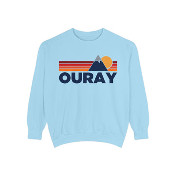 Ouray, Colorado Mountain Stripes Sweatshirt | Comfort Colors - 100% Cotton