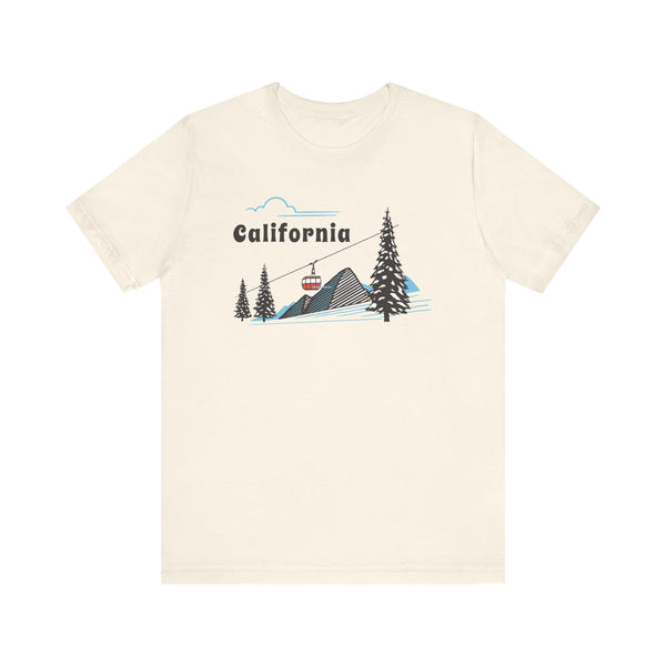 California T-Shirt - Retro Ski Mountain Gondola Unisex California Shirt
