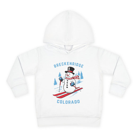 Breckenridge, Colorado Toddler Hoodie - Unisex Breckenridge Skiing Snowman Sweatshirt
