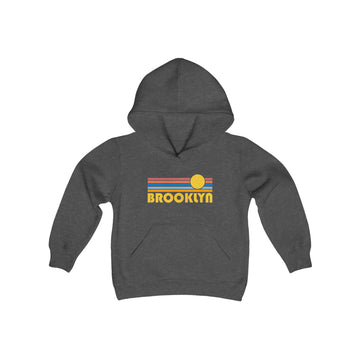 Brooklyn, New York Youth Hoodie - Retro Sun - 0