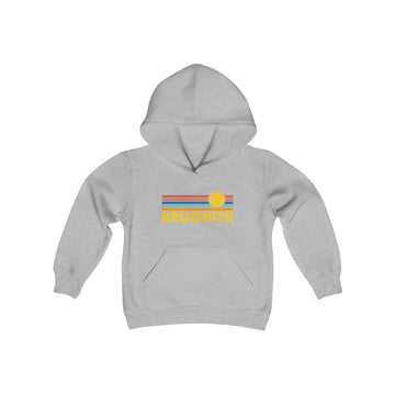 Buy sport-grey Brooklyn, New York Youth Hoodie - Retro Sun
