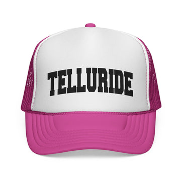 Buy pink Telluride, Colorado Collegiate Style Trucker Hat