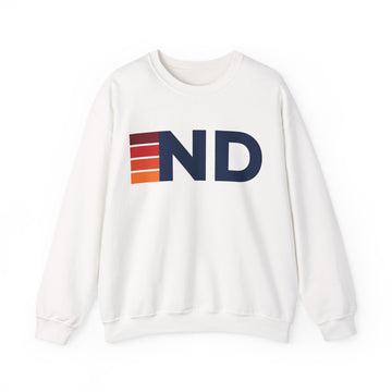 North Dakota Retro Sweatshirt | Retro Stripes North Dakota