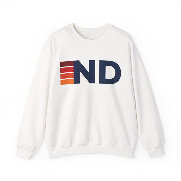 North Dakota Retro Sweatshirt | Retro Stripes North Dakota