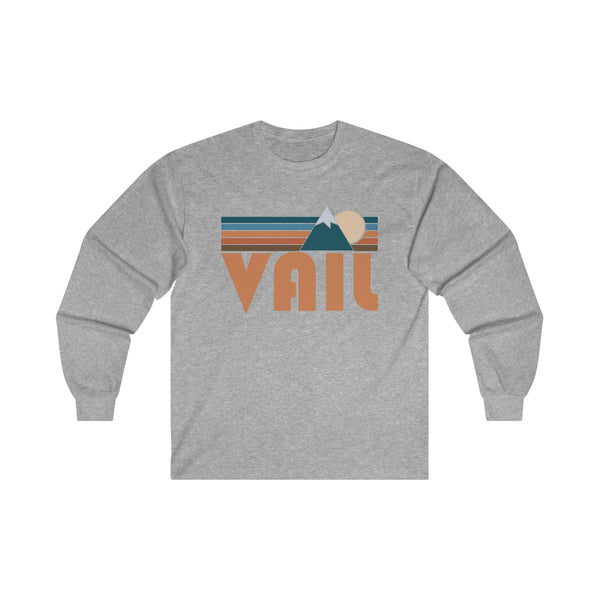 Vail, Colorado Long Sleeve Shirt - Retro Unisex Vail Long Sleeve Tee